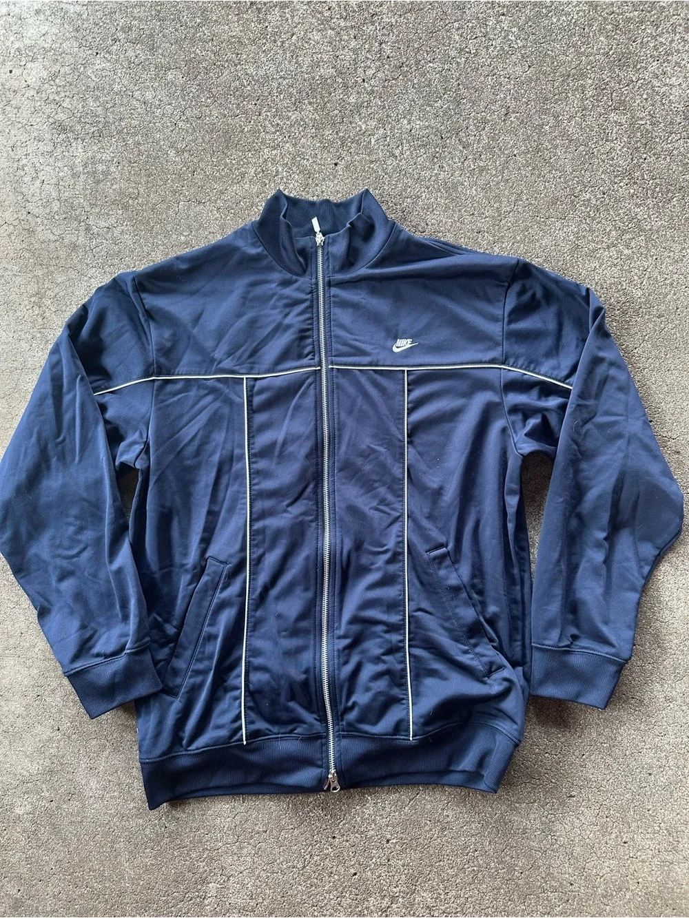 VTG NIke Blue Full Zip Track Jacket